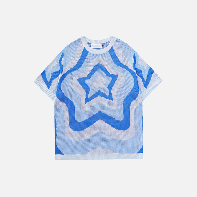Star Pattern Knitted T-Shirts – DAXUEN
