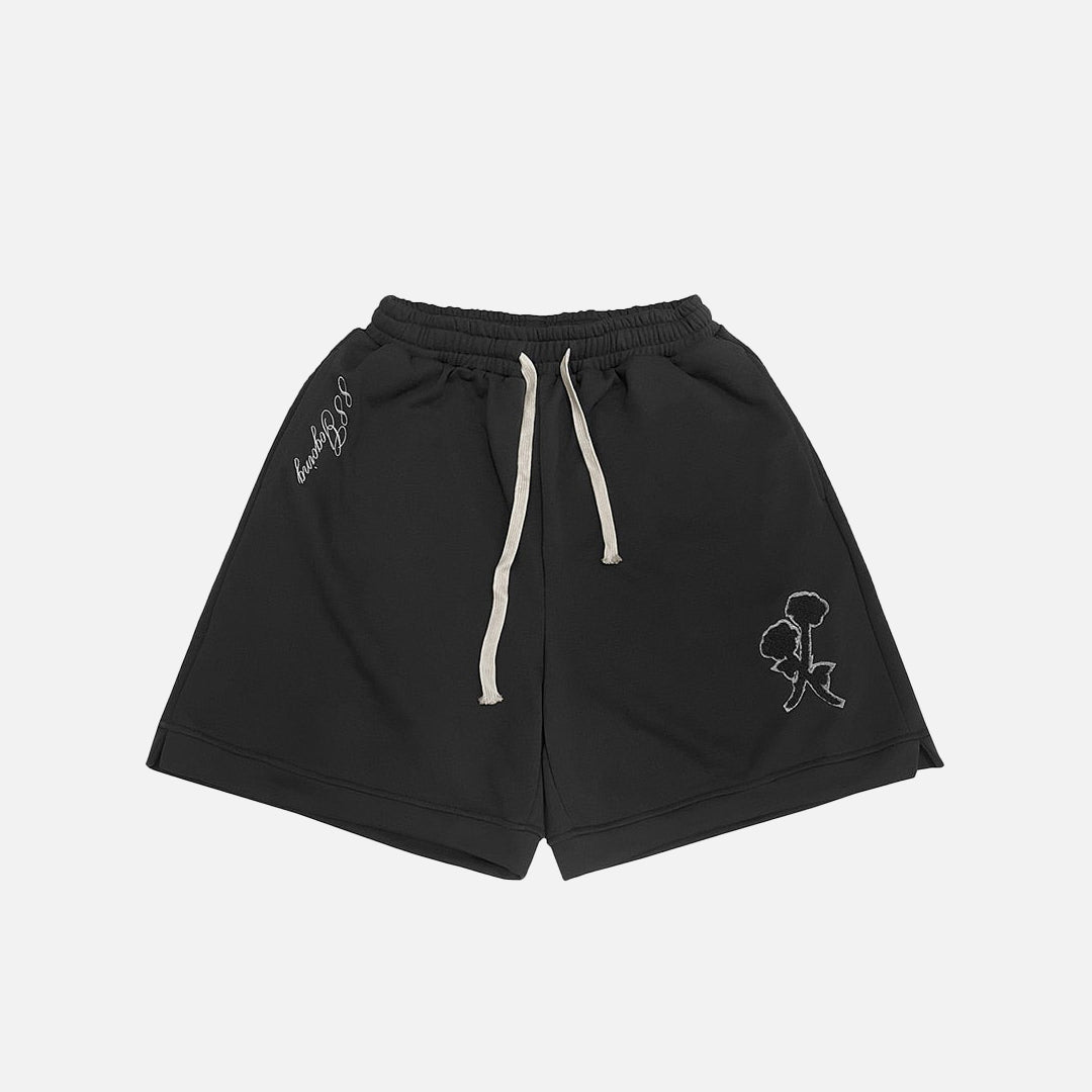 Rose Embroidery Shorts DAXUEN