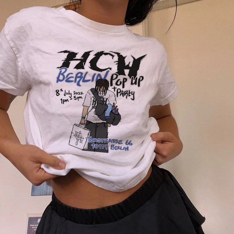 Y2k Women s Graphic Crop Top DAXUEN y2k-women-s-graphic-crop-top-daxuen