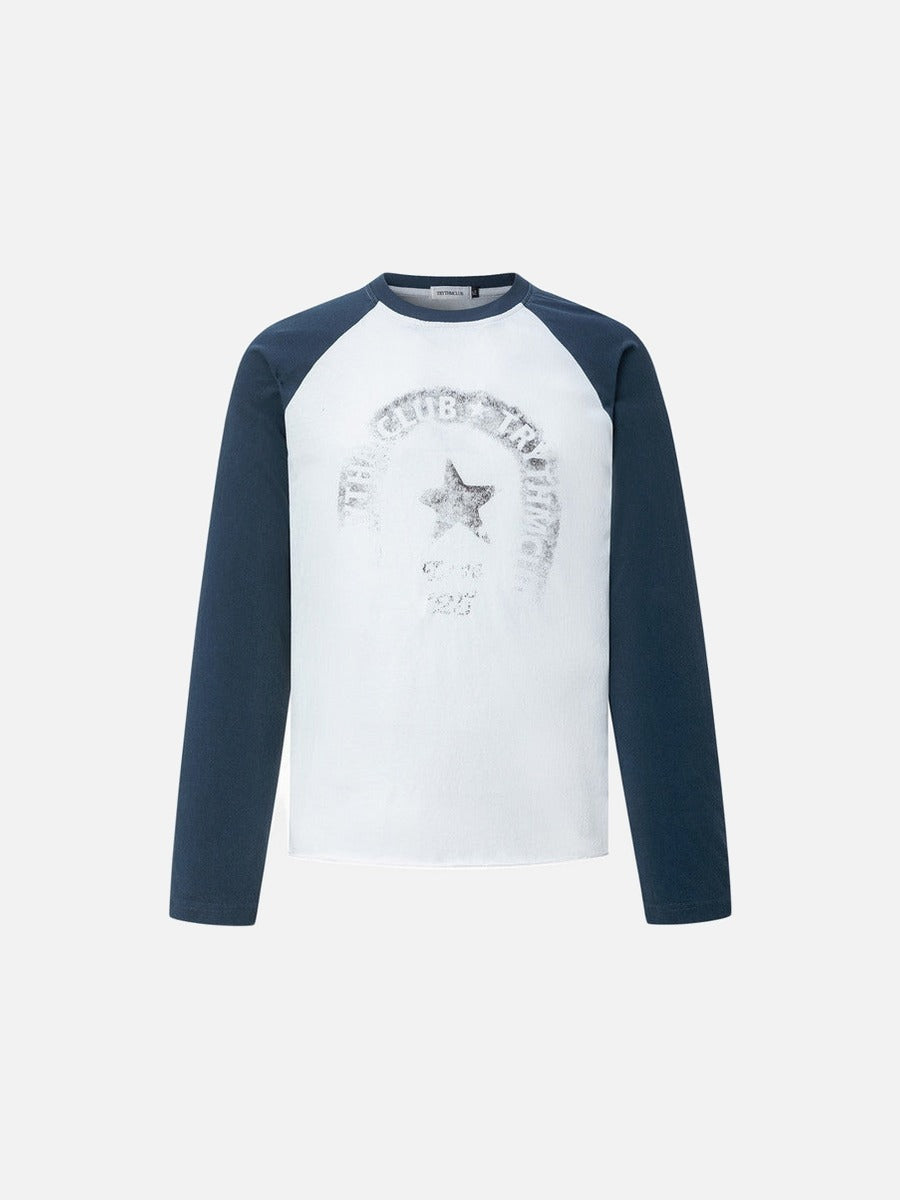 Vintage Star Graphic Raglan T-Shirt | DAXUEN