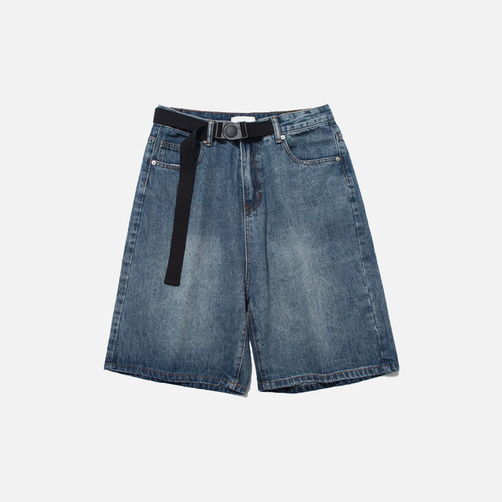 Front view of the Y2K Baggy Vintage Women's Jorts from DAXUEN