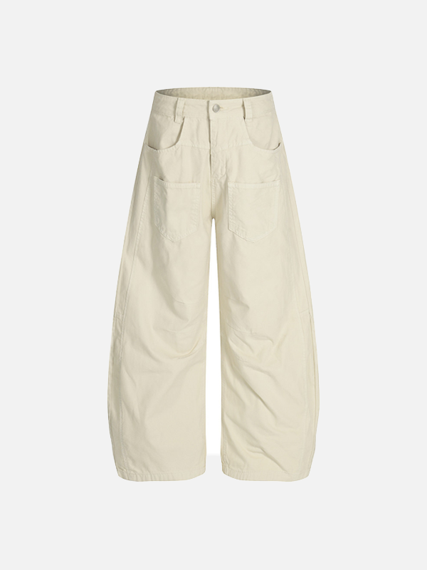 Insulated Sharp Curved Wide Leg Pants