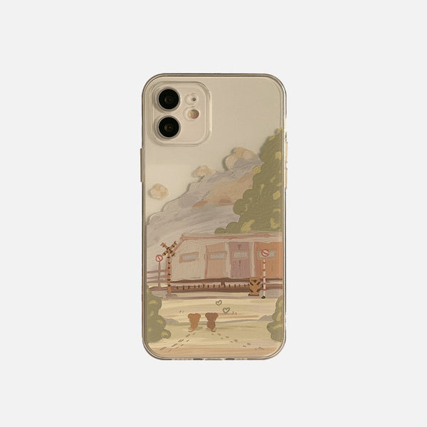 Train Painting Mobile Phone Case For iPhone