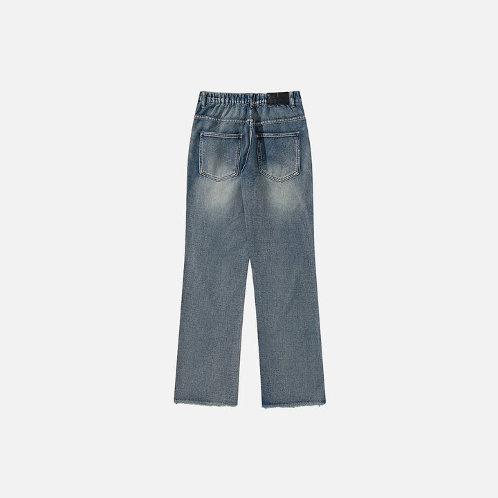 Flame Embroidery Denim Jeans – DAXUEN