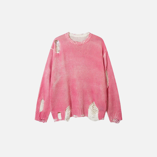 Vintage Distressed Loose Knitwear Sweater