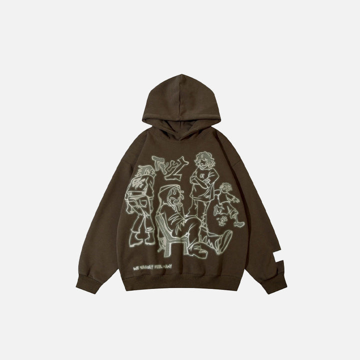 Youth life hoodie from DAXUEN in brown color