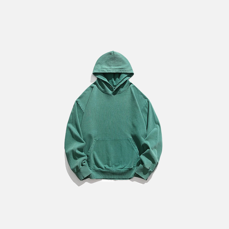 Front view of the green Shadow Vibe Hoodie in a gray background