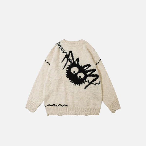 Loose Spider Knitted Sweater
