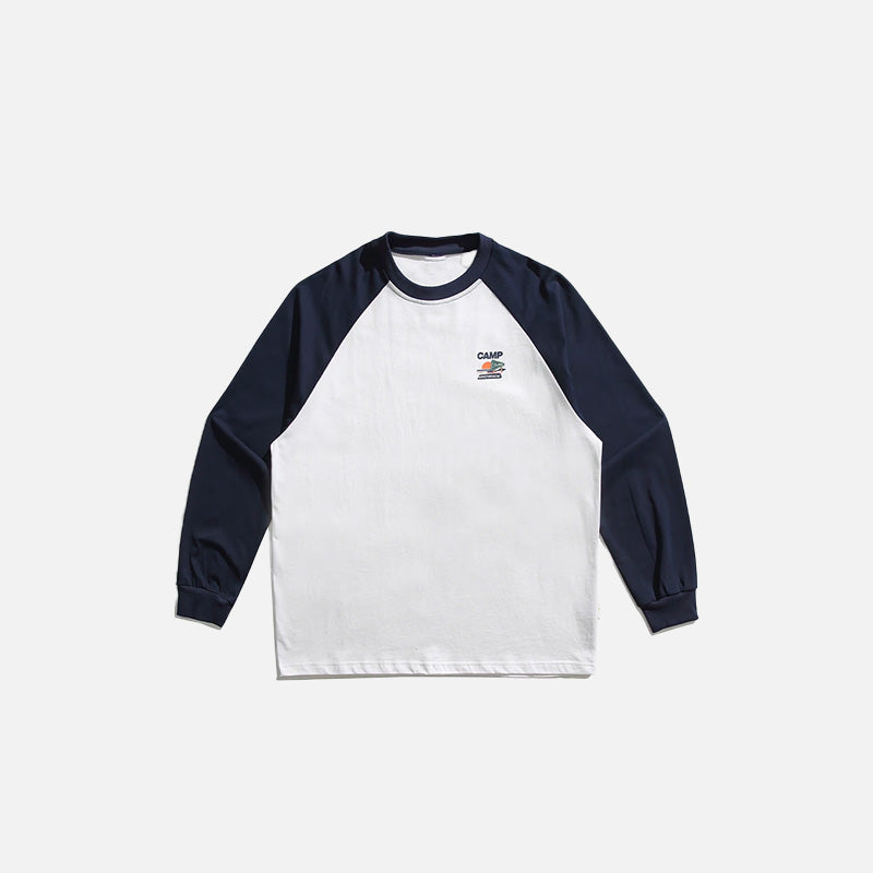 Front view of the white Campfire Classic T-shirt in a gray background