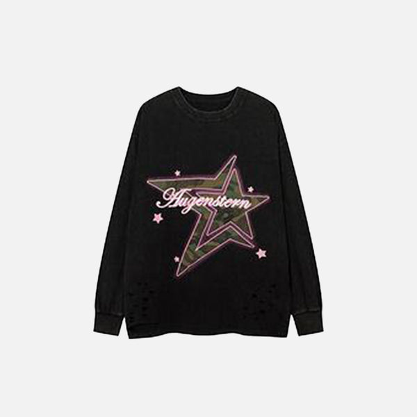 Loose Star Graphic Oversized Sweatshirt
