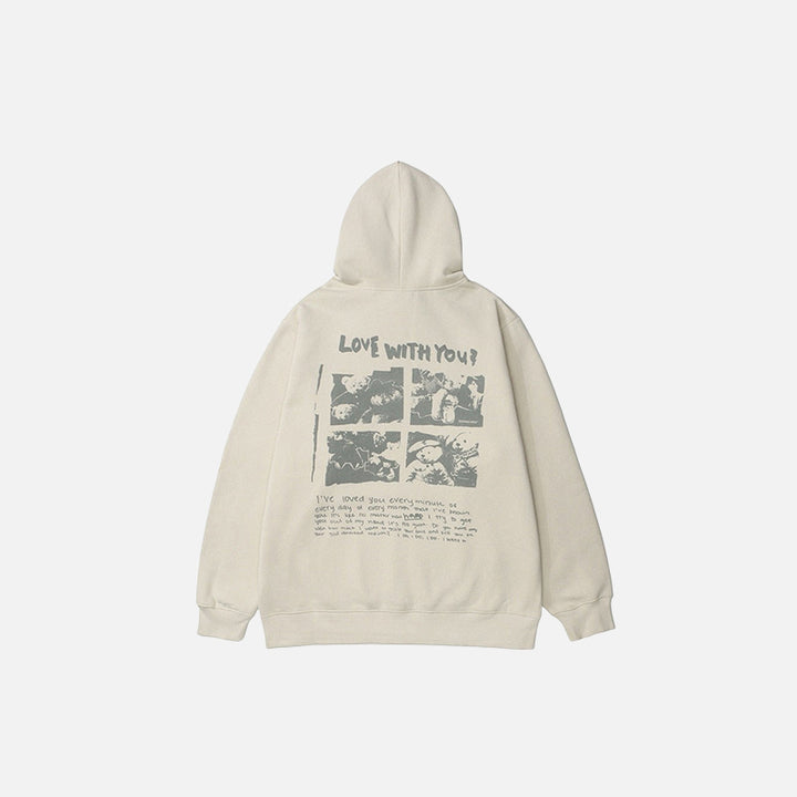khaki color of the "Love with you hoodie" 