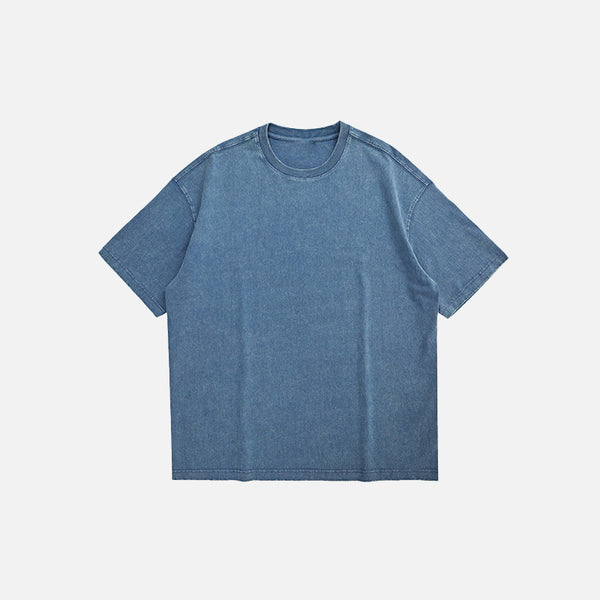Solid Color Loose Washed T-shirt