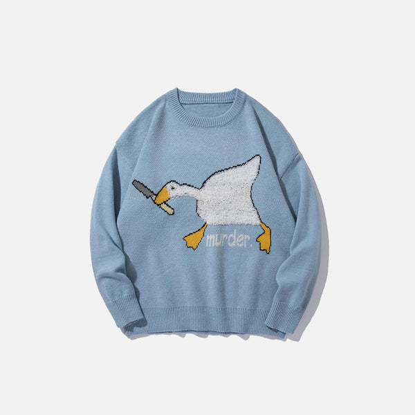 Murder Goose Print Sweater