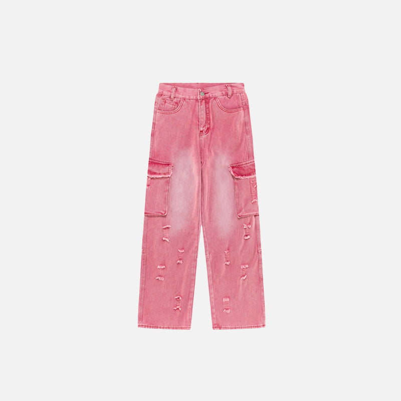 Vintage High Waist Pink Cargo Pants – DAXUEN