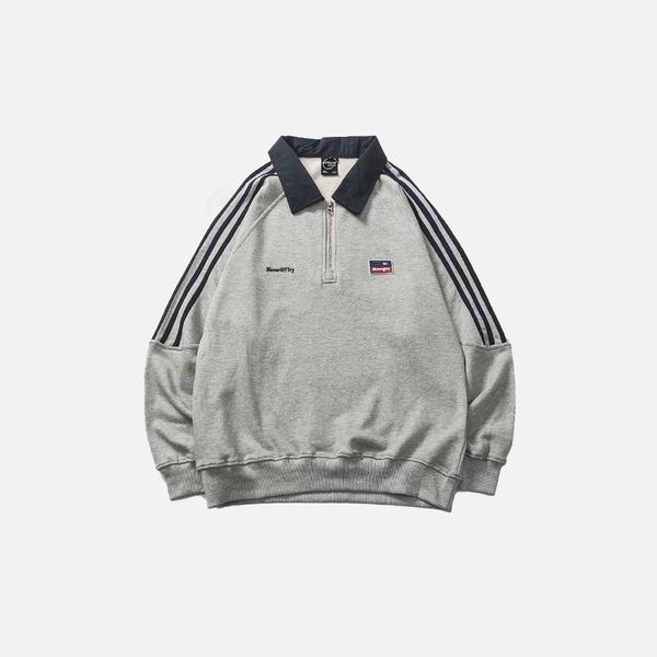 Oversize Racing Stripe Hip Sweatshirt