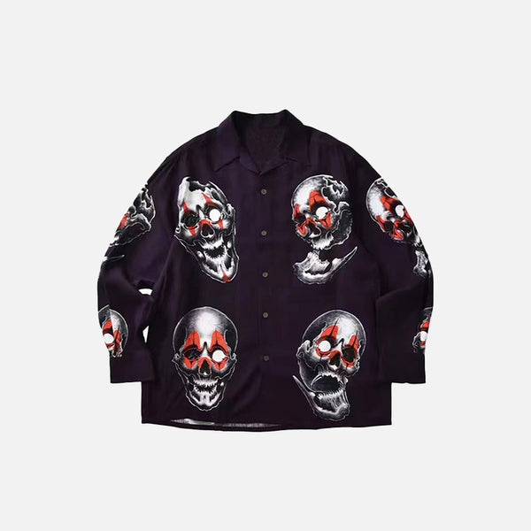 Joker Skull Long Sleeve Shirt