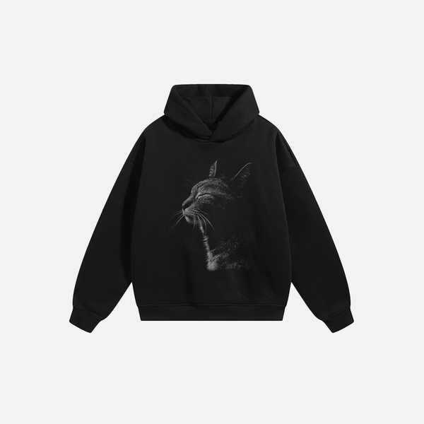 Animal Meditation Cat Graphic Hoodie