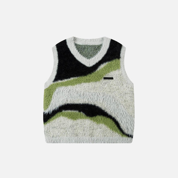 Y2k Fuzzy Knitted Vest