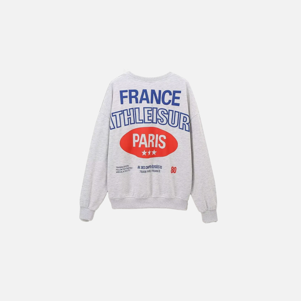 Colorful Print Oversized Cotton Sweatshirt