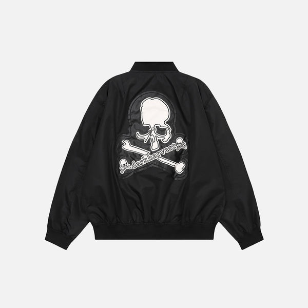 Embroidered Skull Windbreaker Jackets