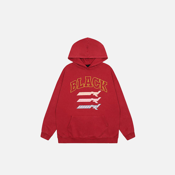 Y2K Letter Embroidery Oversized Hoodie