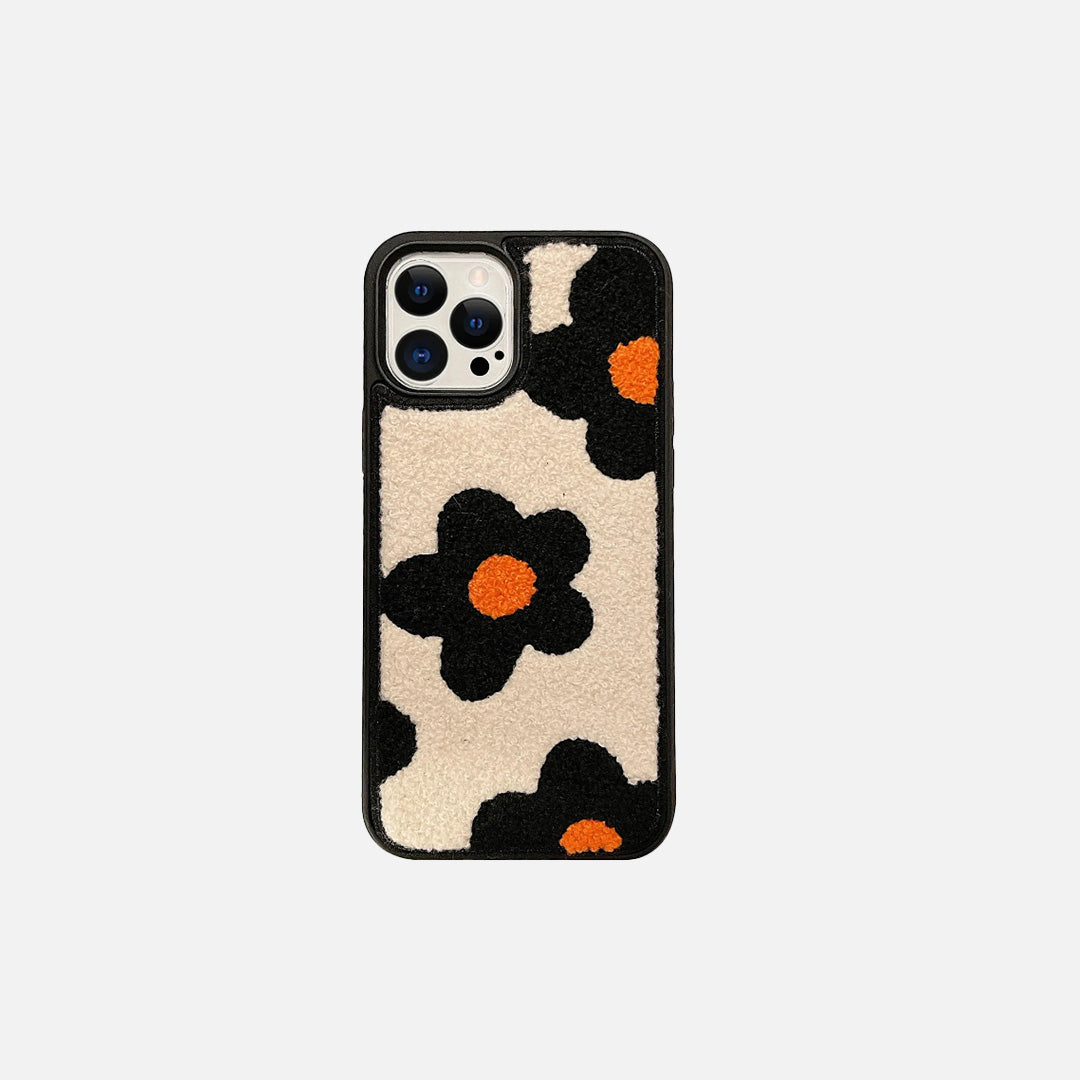 Front view of the yellow Dreamy Charm Case in a gray background