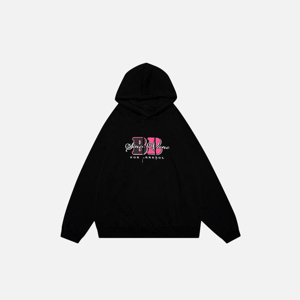 Back To Back Letter Print Hoodie