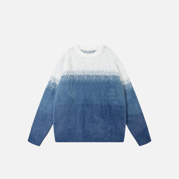 Gradient Knitted Loose Sweater
