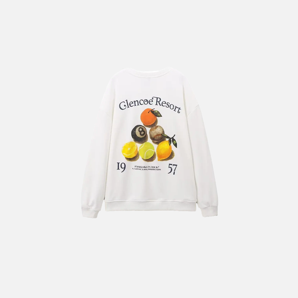 Cozy Oversize Autumn Print Sweatshirt
