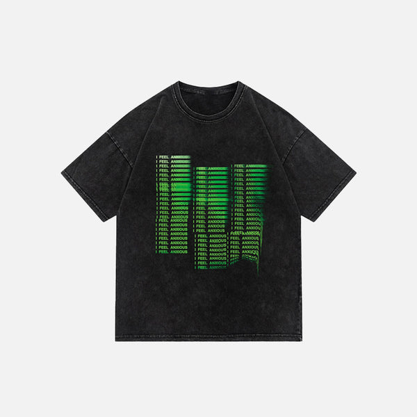 "I Feel Anxious" Washed T-shirt