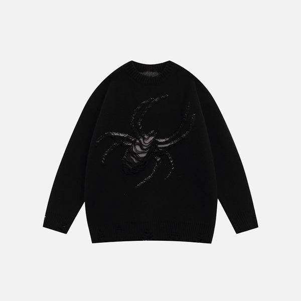 Y2K Spider Holes Sweater