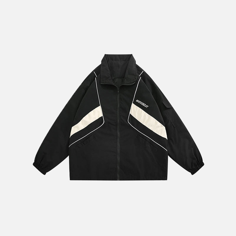 Zip-Up Turn Down Collar Jacket – DAXUEN