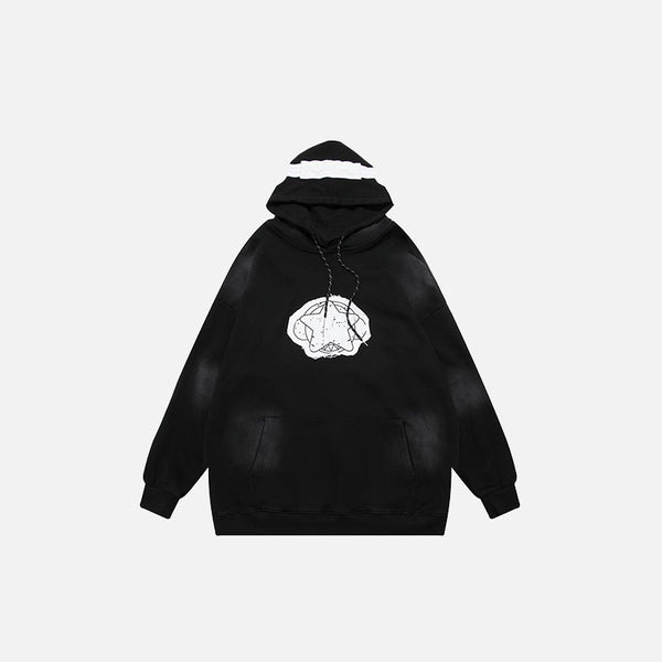 Y2k Star Graphic Embroidery Hoodie