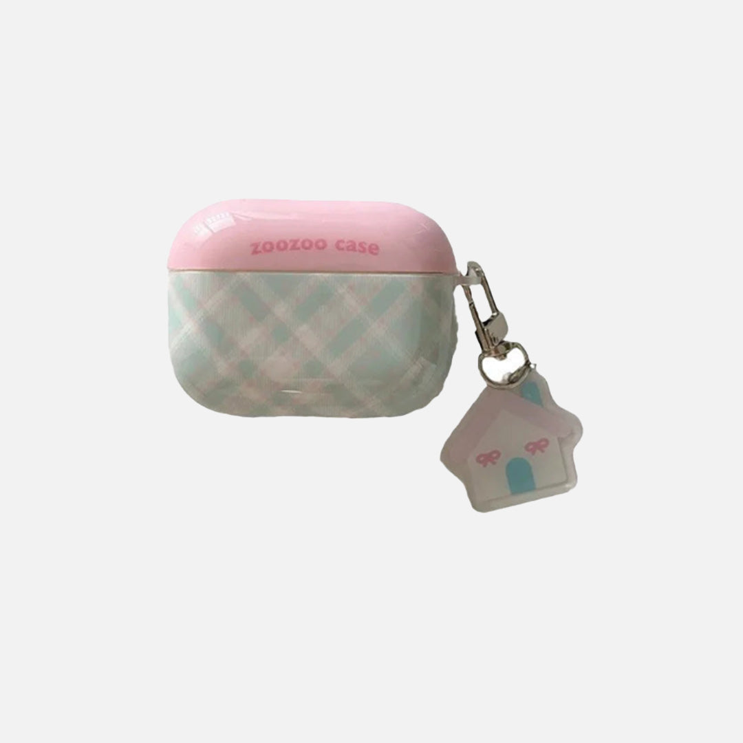 Front view of the green Patterned AirPods Cases