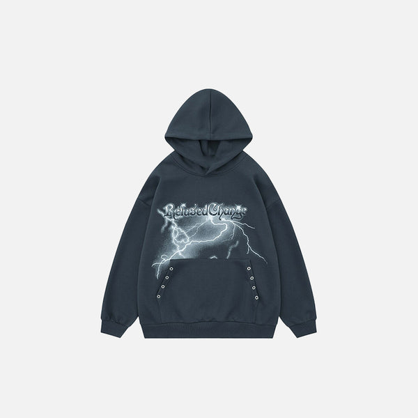 "Refused Change" Lightning Graphic Hoodie