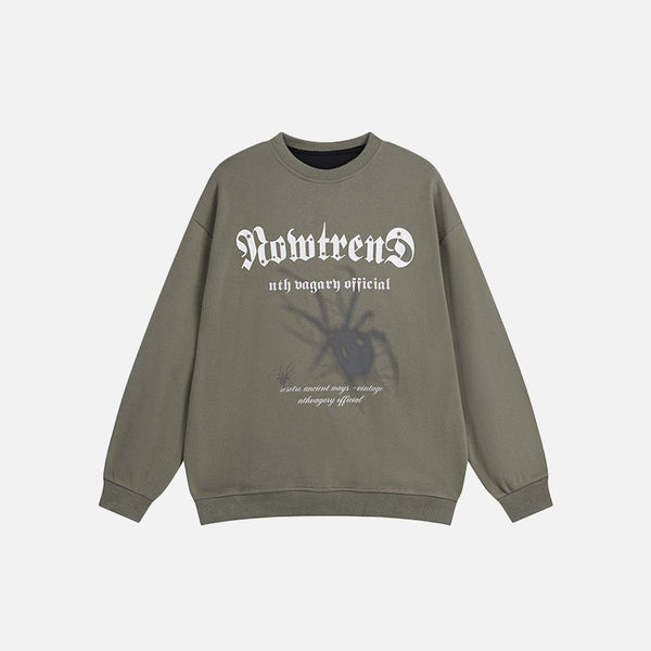 Loose Spider Graphic Sweatshirt