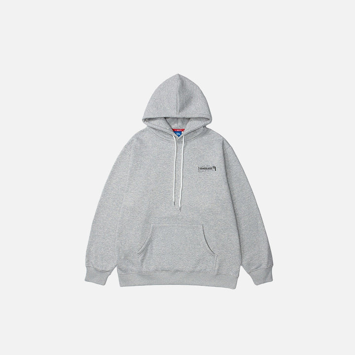 Front view of the gray color of the Love with you hoodie