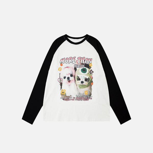 Übergroße Hunde-Bild-Langarm-Sweatshirts