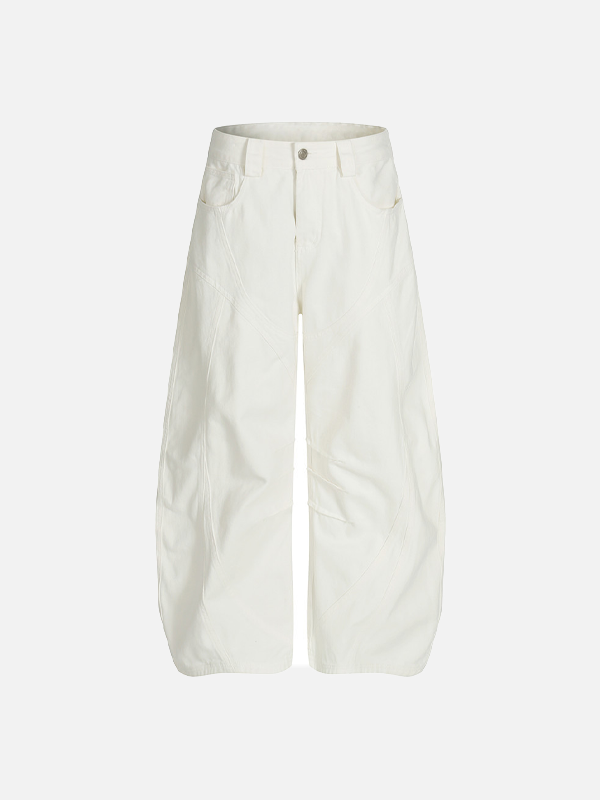 Y2K Stylish Slim Fit White Distressed Denim Jeans