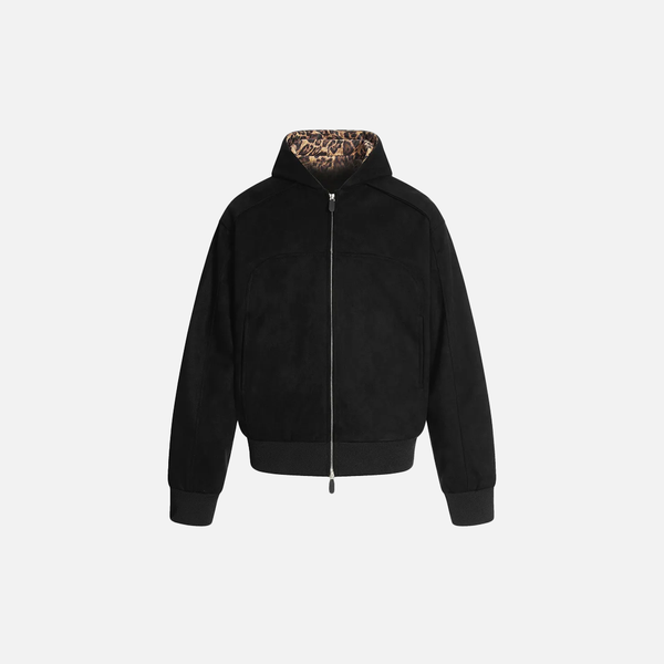 Autumn Leopard Spliced Hooded Sweatshirt