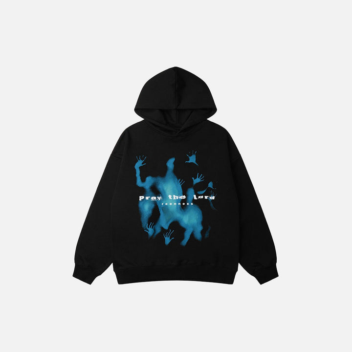 Black color of the pray the lord hoodie from DAXUEN