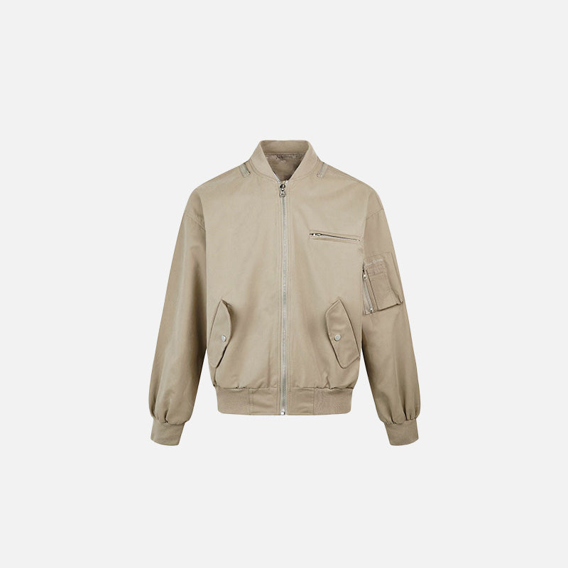 DAXUEN Y2K Frontline Aviator Jacket Khaki XXL