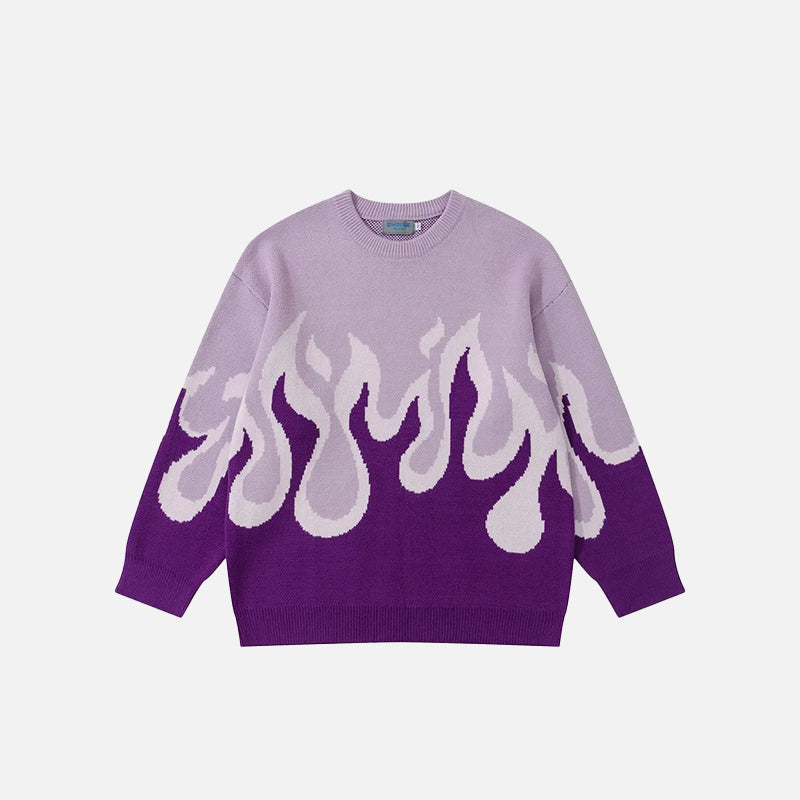 Purple flame sweater sale