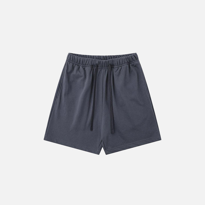 Front view of the dark gray Loose Basketball Sports Shorts in a gray background 