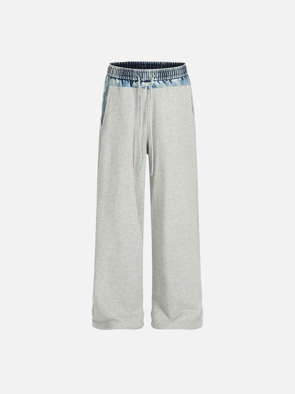 Y2K Elastic Waist Baggy Sports Sweatpants