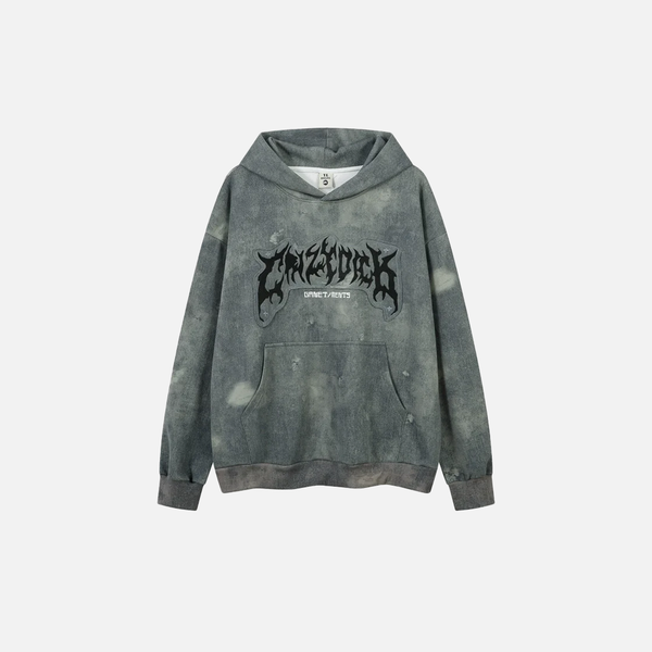 Unisex Distressed Oversized Grunge Retro Hoodie