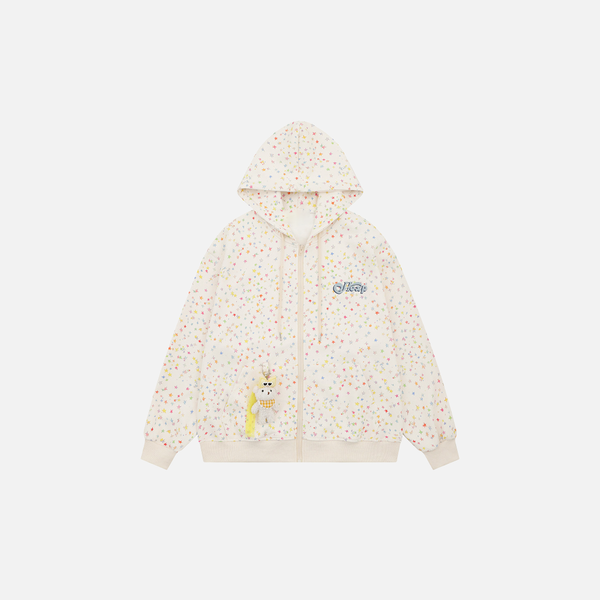 Y2K Unique American Design Starry Hooded Sweatshirt