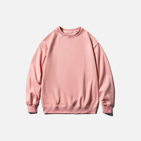 Solid Color Blank Oversized Sweatshirt