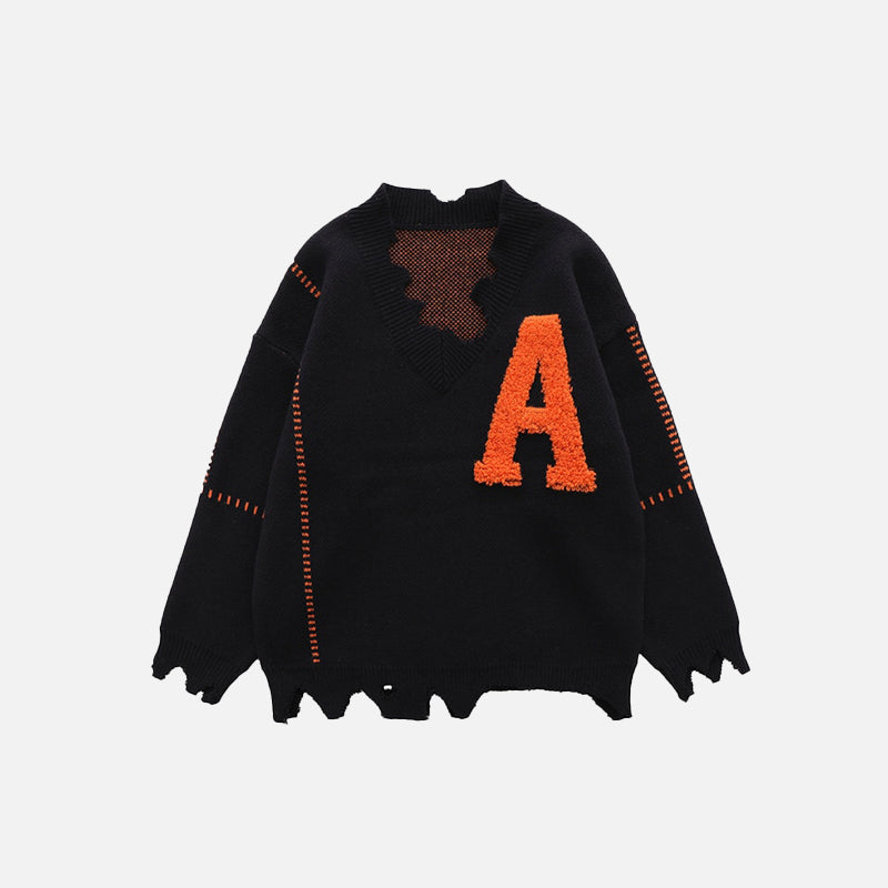 Frayed clearance oversized sweater