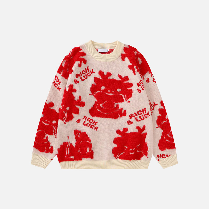 Zara red cow cardigan Clearance